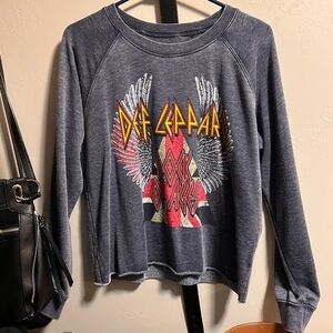 Def Leppard Graphic Sweatshirt - Blue
